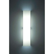 WPT Design Channel 28in 2-Light Sconce Bronze White Glass