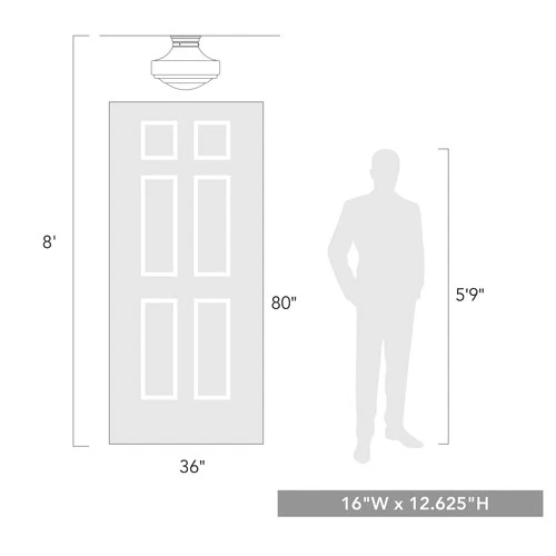 Golden Lighting 0508-LSF Ingalls 16"W Semi-Flush Ceiling Fixture - Matte Black / - Picture 8 of 11