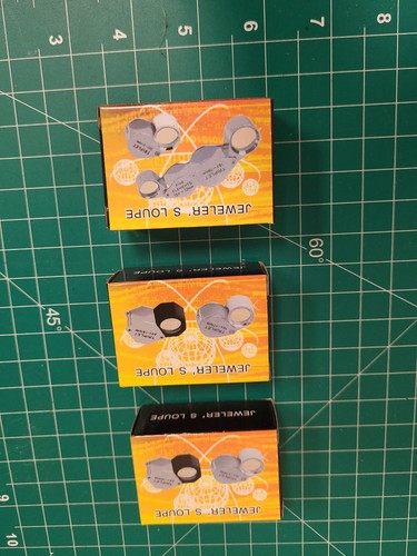Lot of 3 Jeweler's Loupes Triplet Magnifiers 10x 20x 30x Magnifying Glass Tool