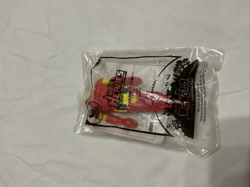 MCDONALDS HAPPY MEAL TOY 2010 MARVEL HEROS IRON MAN ROLLING FIGURINE TOY #1