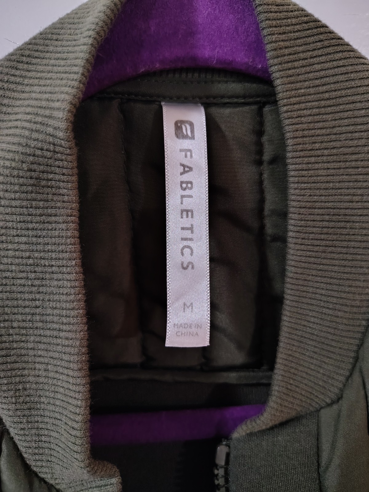 Fabletics Medium Green Lightweight Puff Zipper Ja… - image 3