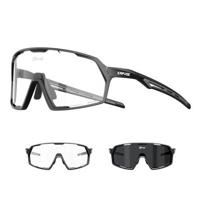 Photochrome Fahrradbrille Herren Damen Transparent Bodenbrille...