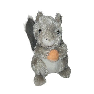Wishpets Plush Squirrel Sasha Nut Gray Stuffed Sitting #82020 2002 7''