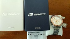 CASIO EDIFICE EFR-552 Chronograph Quartz Men's Watch Silver Rose Gold Working JP