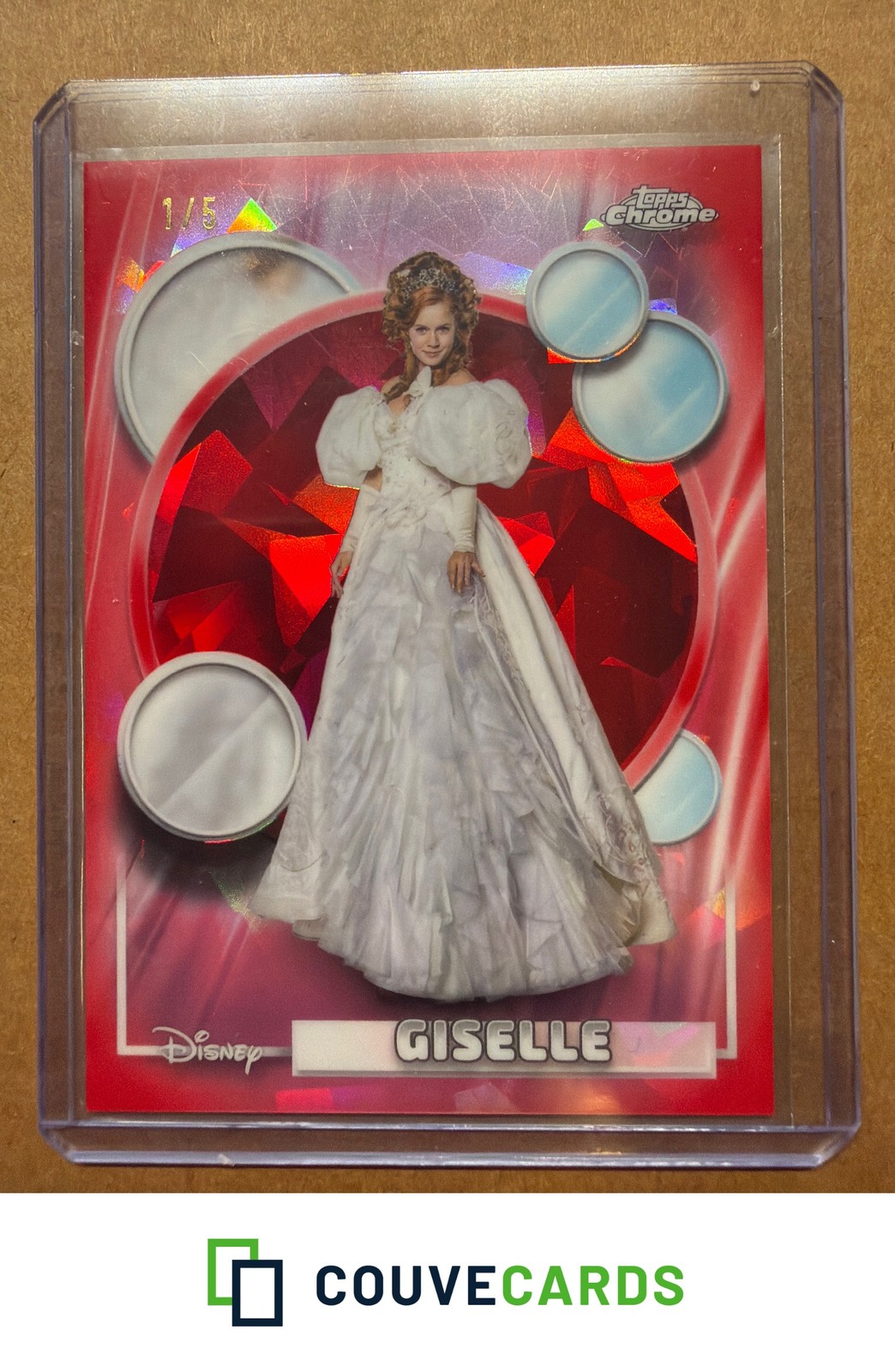 2026 Topps Chrome Disney Sapphire Edition #158 Giselle Red Sapphire #/5