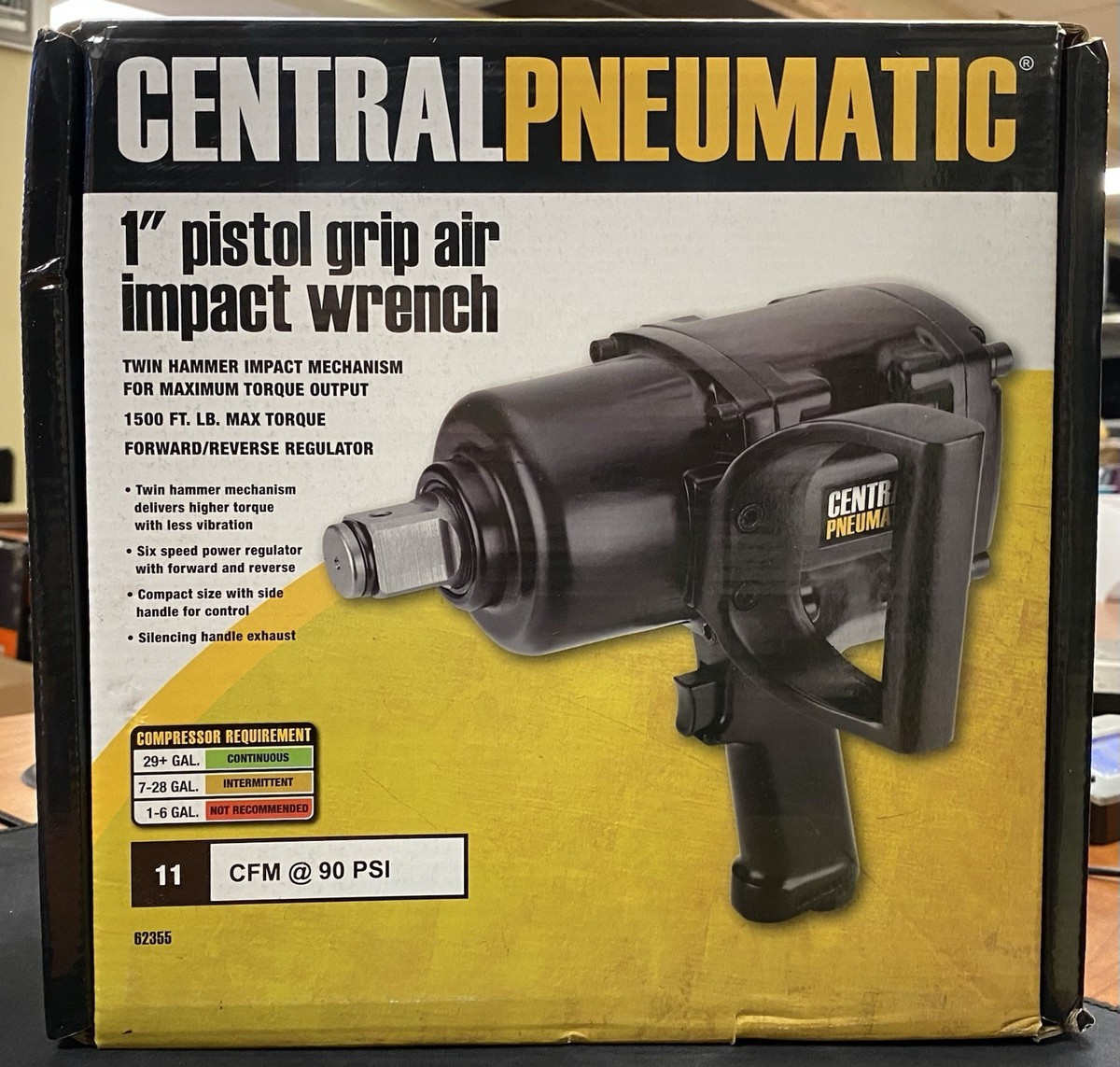 Twin Hammer Central Pneumatic Inch Impact Gun Central Pneumatic