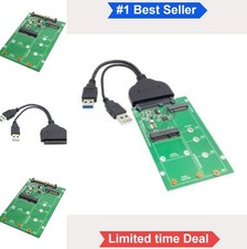 2 in 1 Mini SATA mSATA NGFF to 2.5 Inch SATA III Hard Disk Converter USB 3.0