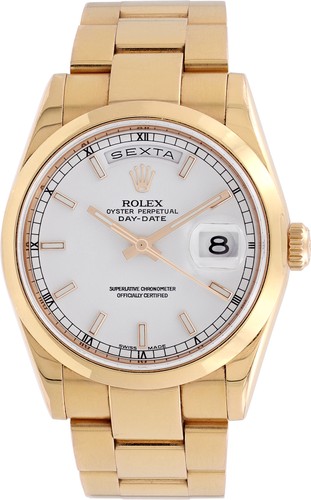Rolex Day-Date 118205 18k rose gold 36mm auto watch