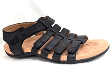 VIONIC Women's HARISSA Leather Strappy Sandals Black Size US 7/38 $110 VEUC! *