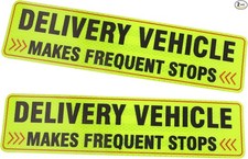 2PCS Delivery Vehicle Car Magnet, Reflective Safety Warning Signs for Cars Door