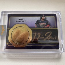2025 Topps Five Star Jose Ramirez Golden Graphs On Card Auto /25