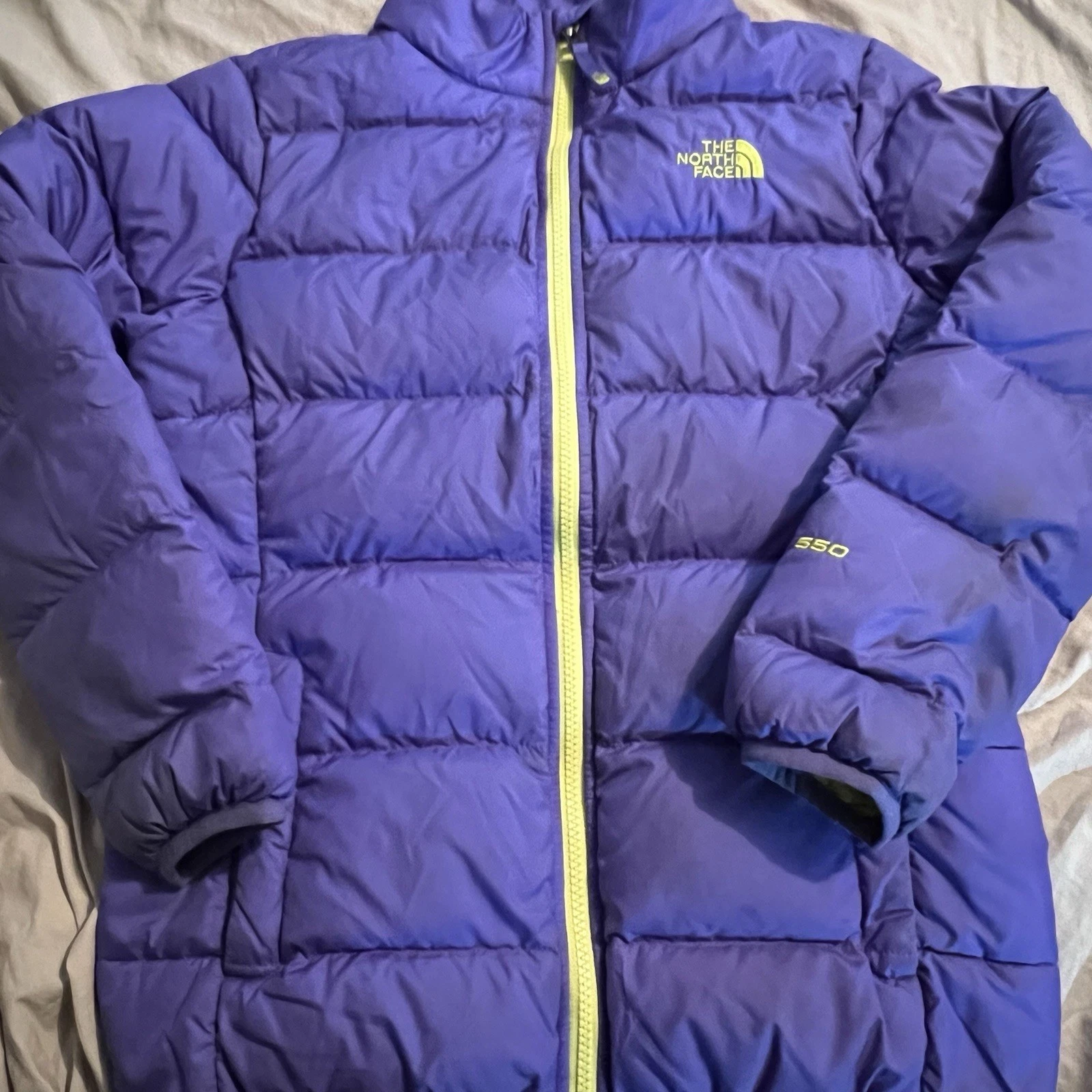Kids The North Face goose down puffer coat jacket size Large 14/16