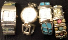 LOT of 4 Watch Bracelets - see pictures for conditions - need new batteries