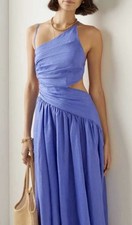 Zimmermann Tropicana Asymmetrical Blue Dress Sz 0