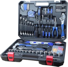 Home Tool Kit Tool Set 146 Pieces Metric Household Hand Tool Kit, Auto Repair To