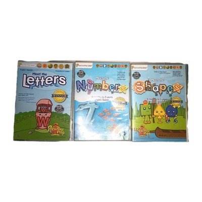 Preschool Prep Series Collection DVD '3 Lot' Meet The Numbers, Shapes, & Letters