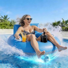Motorized Pool Float for Adults, Rechargeable Motorized Floats with Cup Holder,