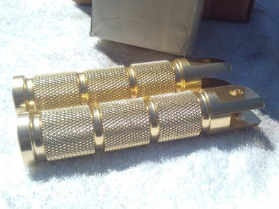 #ad Stroker Knurled Foot Peg Brass For Harley Models $99.99