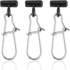 Dr.Fish Sinker Slides for Fishing, Weight 30 Pack, Black Duo-Lock Snap 