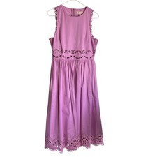Ted Baker Violet Embroidered Cut Out Lace Midi Dress Ted Sz 2 US Sz 6