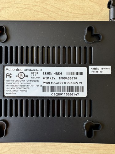Actiontec Verizon GT704WGB Wireless High Speed Modem DSL INTERNET - Picture 2 of 4