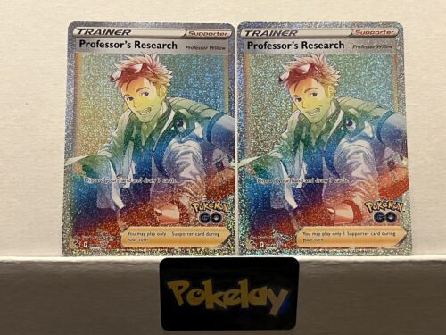Pokémon TCG Professor's Research Pokemon GO 084/078 Holo Secret Rare (x2)