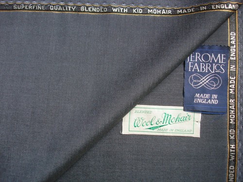 POLYESTER WOOL MOHAIR “Vintage” SUITING FABRIC IN “Roman Silver Grey”=*See Below - Picture 4 of 12