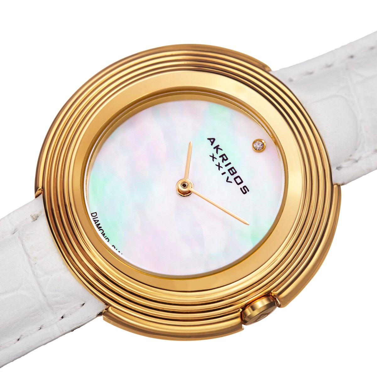 Akribos XXIV AK876WTG Diamond Marker Mother of Pearl Dial  display picture 1