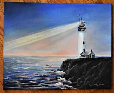 ZUVRDIAI Thomas Point Lighthouse Paint By Numbers Kit - 16x20 Inch Canvas With Acrylic Paints For Adults