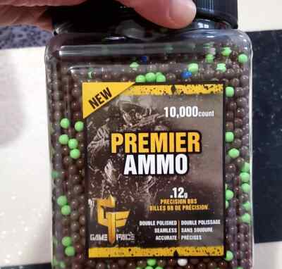 Crosman ASP10K12 6mm .12-gram Game Face Premier Airsoft Ammo (10,000 count)