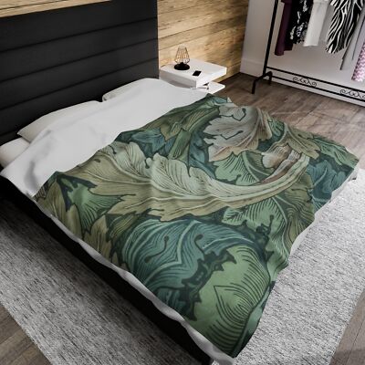William Morris Velveteen Plush Blanket Beds Aesthetic Decor Art King Queen Twin 