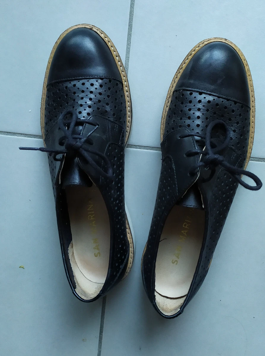 Mocassins San Marina Beige En Cuir - Taille 39, Scratch, Talon Compensé