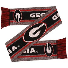 FOCO NCAA GEORGIA BULLDOGS GRAY BIG LOGO SCARF 66"