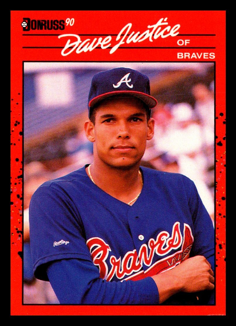 1990 Donruss #704b Dave Justice Free Shipping