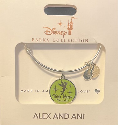 Tinker Bell Alex And Ani Bracelet THINK HAPPY THOUGHTS Disney Parks Authentic