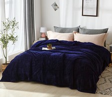 Lightweight Soft Flannel Fleece Blanket All Season Throw Blanket Queen/King