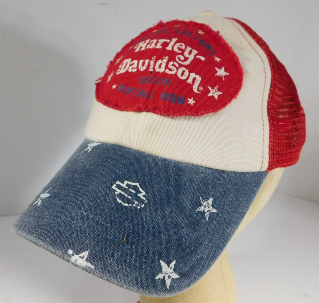 Harley Davidson Classic Custom Patch Snapback Trucker Cap  display picture 3