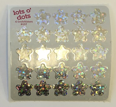 240 Foil Sparkle Stars  Stickers Party Favors Teacher Supply FREE SHIPPING