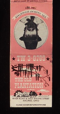 1950s The Old Plantation Col. Smedlap Effingtass D. H. Buckhout Jr. Maumee OH MB