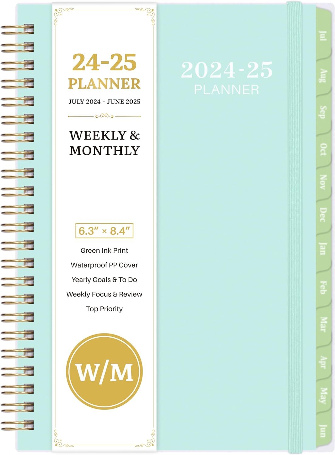 Planner 2024-2025 - Daily Weekly Monthly, JUL green-image