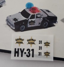 Aurora AFX Prototype Highway Patrol Caprice Police Cruiser Stickers