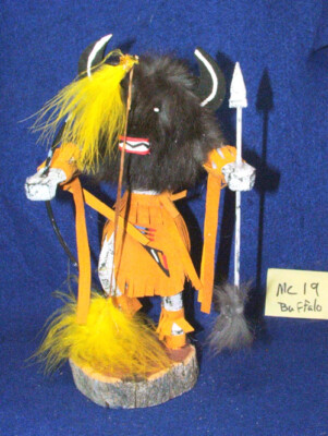 Buffalo Kachina Puppe 10 Zoll groß authentisch Indianer hergestellt MC19