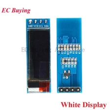 0.91 Inch OLED LCD Display Module White/Blue Bare Screen SSD1306 IIC I2C 128x32