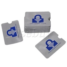 50Pieces RFID Blocking Sleeves Card Holder Secure Blockers 3.58"x2.48" Silver