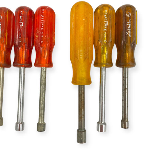 Xcelite Mixed HS14 7/16 7 7/32 9 9/32 10 5/16 Nut Driver Set 13 Pcs Made in USA - Picture 5 of 12