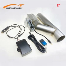 2" Electric Exhaust Y Pipe Single Valve Kit Control Valve with Remote Switch