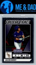 2022 Panini Elite Extra Edition #CTO-7 Jacob Berry College Tickets Optic