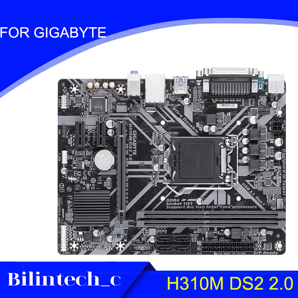 FOR GIGABYTE H310M DS2 2.0 H310 LGA1151 32GB ATX Motherbroad Test