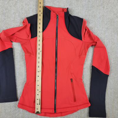 ヨガ lululemon - lululemon jacket size8 *outlet* Lululemon Jacket Womens 4 Red Black Nulu Define Outdoor Yoga