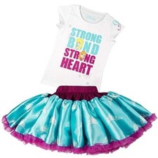 DISNEY Tutu Couture Frozen Top  Skirt Set - L 10/12 - Strong Bond Strong Heart